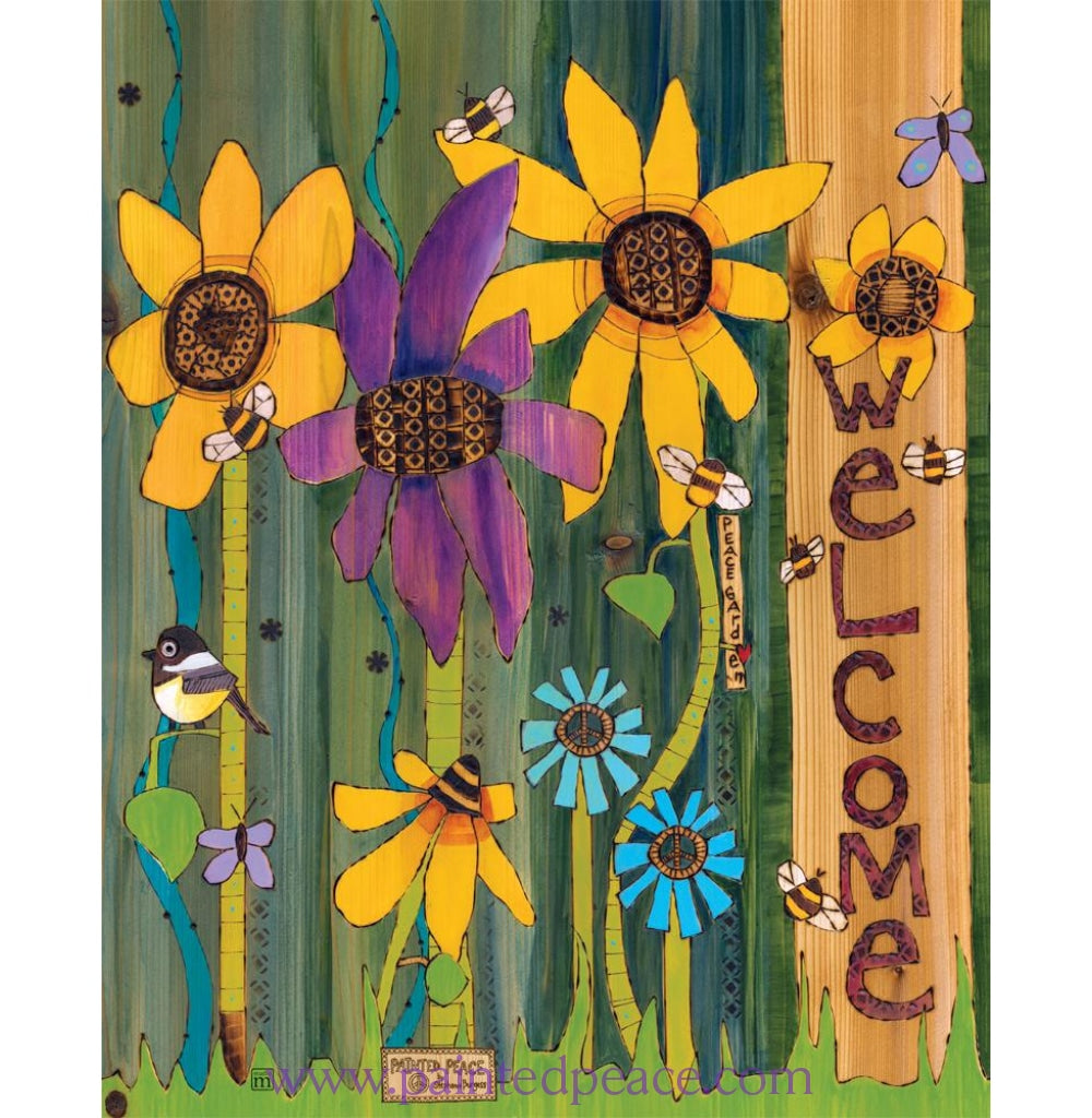 A Welcome With Poinsettias Doormat – Painted Peace - the Art of Stephanie  Burgess