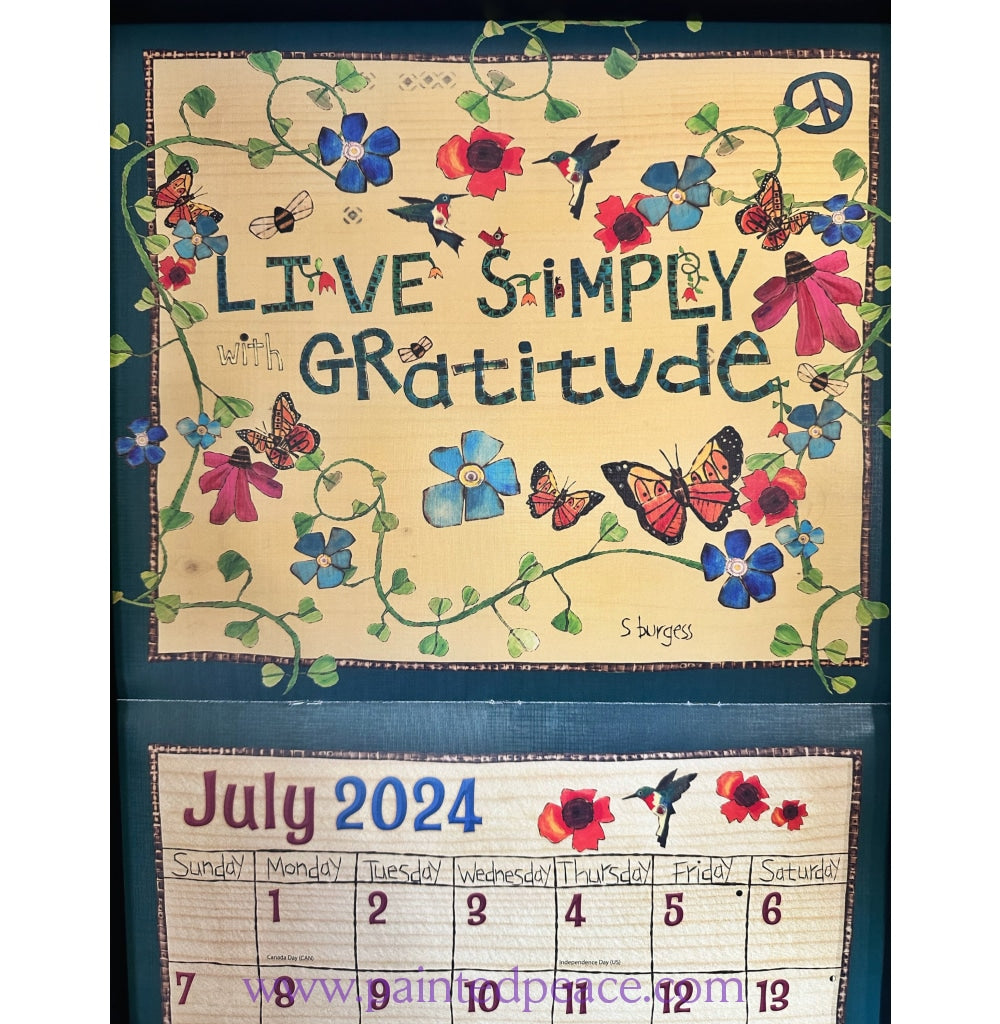 2024 Painted Peace Calendar Painted Peace the Art of Stephanie Burgess