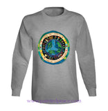 Bless The Earth White T Shirt Long Sleeve / Sport Grey Small T-Shirt