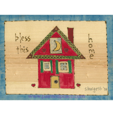 Bless This Home Tiny Original On Wood - New