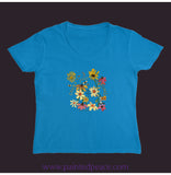 Count Your Blossoms Women’s V-Neck Sapphire / Small (S)