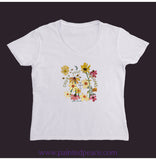 Count Your Blossoms Women’s V-Neck White / Small (S)