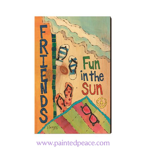 Fun In The Sun Wooden Post Card Mini Art