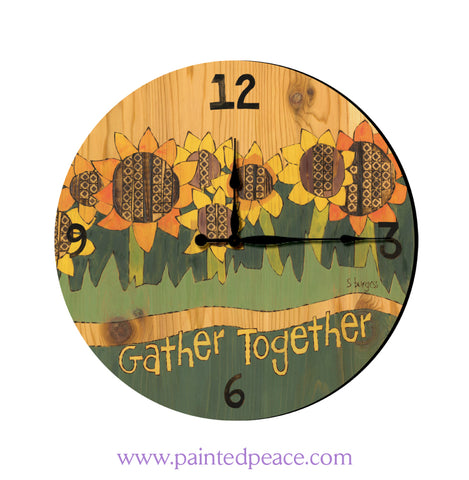 Gather Friends 12 Solid Wall Clock