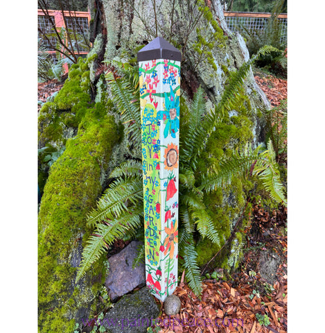 I Must Have Flowers Art Pole 40’’ - New