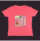 I’m With Her (Kitty) Women’s V-Neck Coral Silk / Small (S)