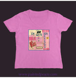 I’m With Her (Kitty) Women’s V-Neck Heather Radiant Orchid / Small (S)