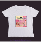 I’m With Her (Kitty) Women’s V-Neck White / Small (S)