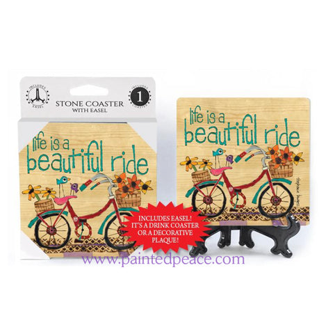 Life Is A Beautiful Ride Stone Coaster