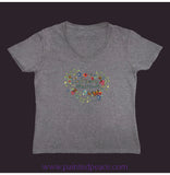 Live Simply Women’s V-Neck Graphite Heather / Small (S)