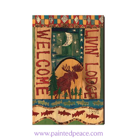 Livin Lodge Wooden Post Card Mini Art