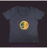 Love Is Women’s V-Neck Heather Navy / Small (S)