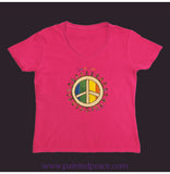 Love Is Women’s V-Neck Heliconia / Small (S)