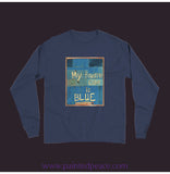 My Favorite Color Is Blue Long Sleeve Shirt True Navy / Small (S)