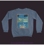 My Favorite Color Is Blue Sweatshirt Denim / Small (S)