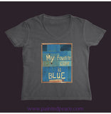 My Favorite Color Is Blue Women’s V-Neck Charcoal / Small (S)