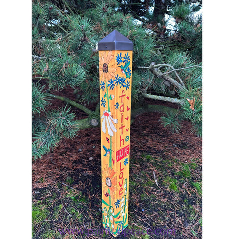 Peace Faith Hope Love Art Pole 40 New