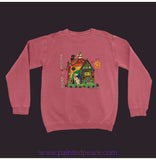 Peace Love Dog Sweatshirt Crimson / Small (S)