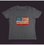 United We Stand Women’s V-Neck Charcoal / Small (S)