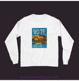 Vote Blue Unisex Long Sleeve Tee White / Small (S)