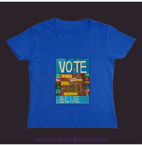 Vote Blue Women’s V-Neck Tee Royal / Small (S)