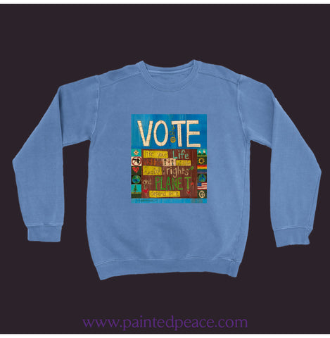 Vote Sweatshirt Flo Blue / Small (S)