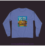 Vote Unisex Long Sleeve Shirt Flo Blue / Small (S)