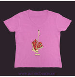 We Are Not Going Back Women’s V-Neck Heather Radiant Orchid / Small (S)