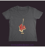 We Are Not Going Back Women’s V-Neck Charcoal / Small (S)