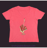 We Are Not Going Back Women’s V-Neck Coral Silk / Small (S)