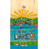 Welcome To Our Lake House Original On Wood 11’’ By 19’’ - New