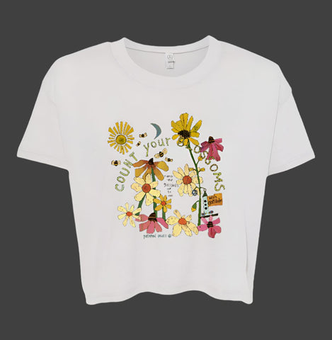 Women’s Count Your Blossoms Crop Tee